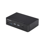Startech.Com 2-Port Displayport Kvm Switch 4k 60hz Dp 1.2 Hdcp 1.4 Edid Management 2-Port Usb 3.0 Hub Dp Kvm Umschalter
