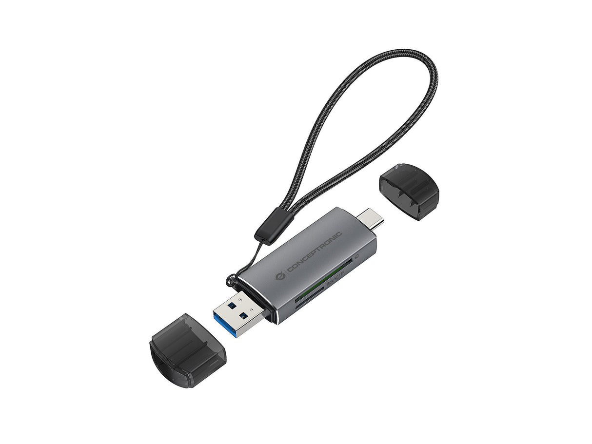 Lector De Tarjetas Conceptronic Usb-C Usb-A -> Micro Sd Tf Sw