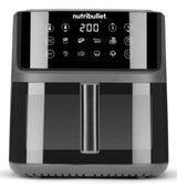 Freidora Nutribullet Air Visión De Crisplita Negro/Plata, 2,000 Vatios, Canasta 8 Litros, Con Ventana De Visualización 0c12500004