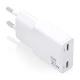 Aisens Cargador Gan Ultra Delgado 30w, 2xusb-C Pd3.0 Qc4.0, Blanco