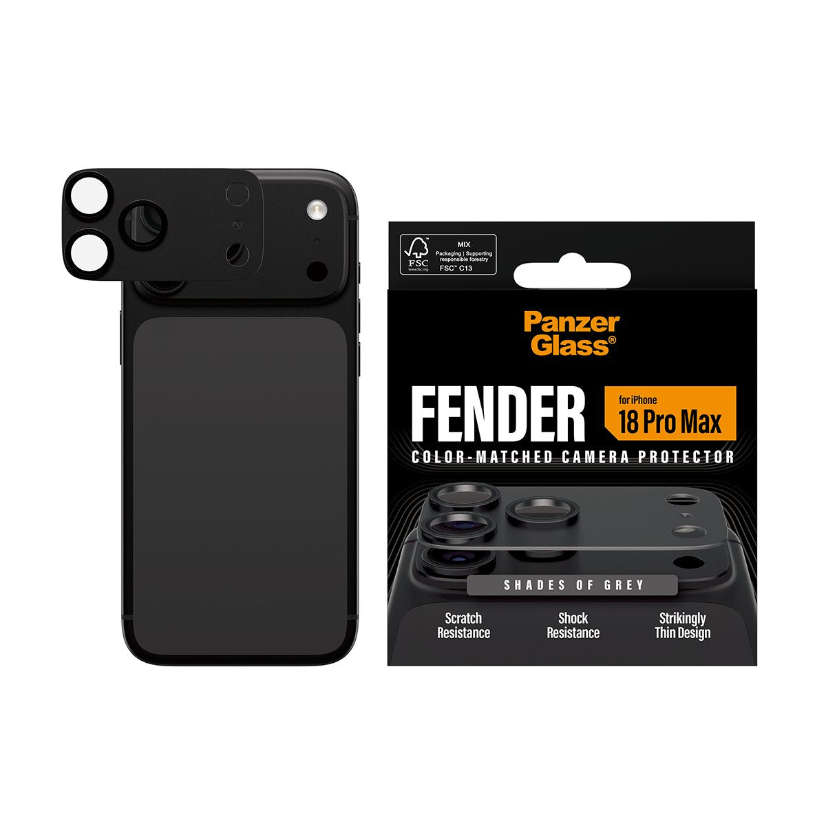 Panzerglass Fender Ip 18 Pro Max Shades Of Grey Kameraschutz