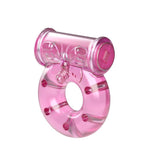 Baile Anillo Vibrador Con Preservativo Color Rosa