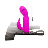 Baile Arnés Con Dildo Púrpura 15 Cm