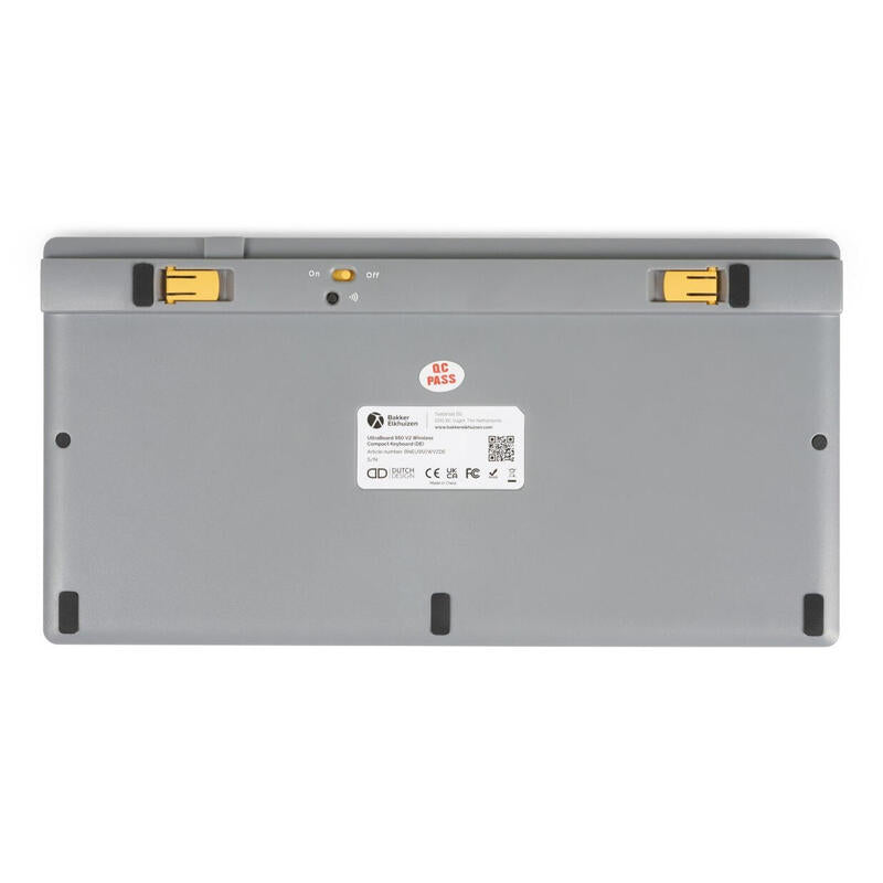 Bakkerelkhuizen Ultraboard 950 V2 Teclado Hogar Usb + Bluetooth Qwerty Inglés Del Reino Unido Gris Oscuro, Gris Claro