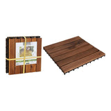 Baldosas De Madera De Acacia Para Terraza, 30 X 30 Cm, 4 Piezas