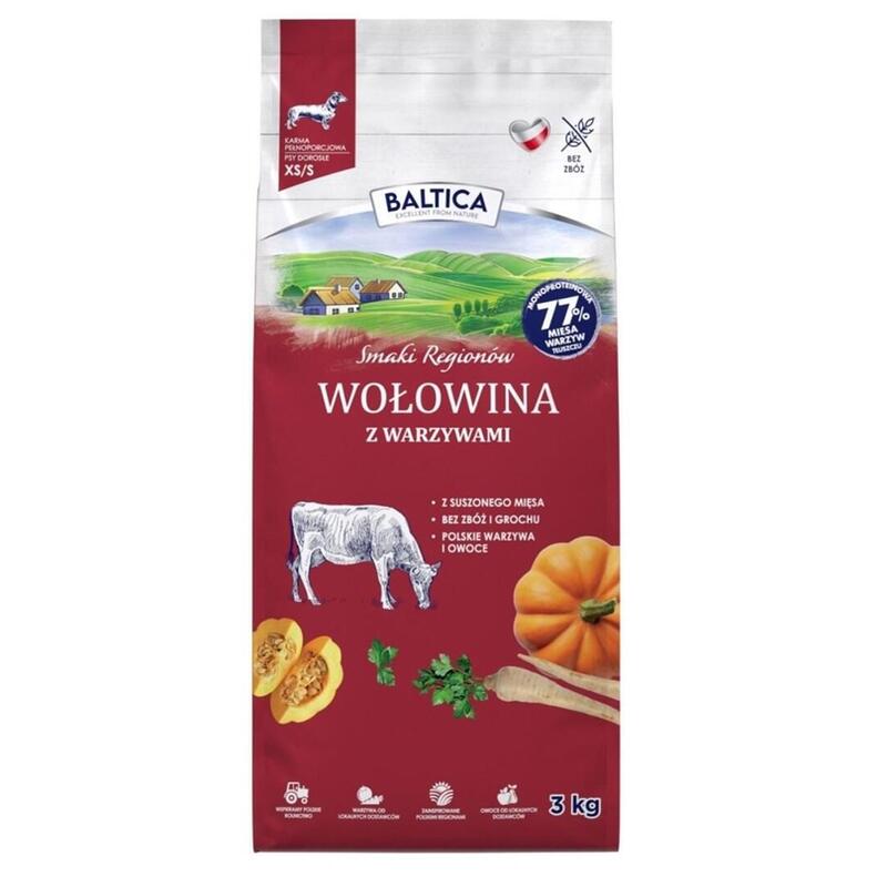 Baltica Flavours Of Regions Beef With Vegetables Small Breeds - Alimento Seco Para Perros - 3kg