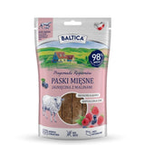 Baltica Przysmaki Regionów Tiras De Carne Cordero Con Frambuesas  Premio Para Perros  90 G