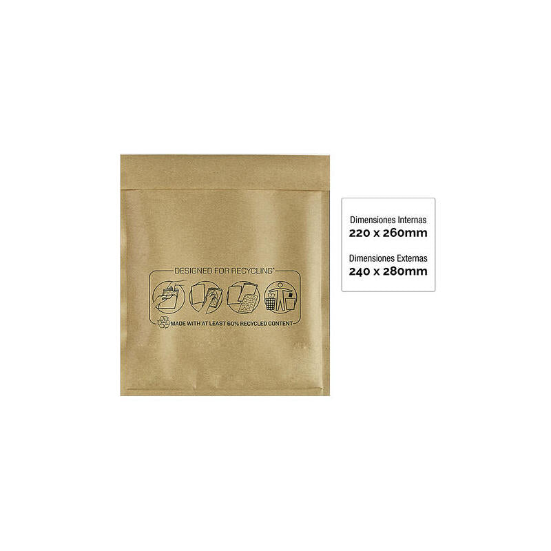Bankers Box Pack De 100 Bolsas De Burbujas Acolchada - Medida 22x260mm - Burbujas Internas Para Amortiguacion - Ideal