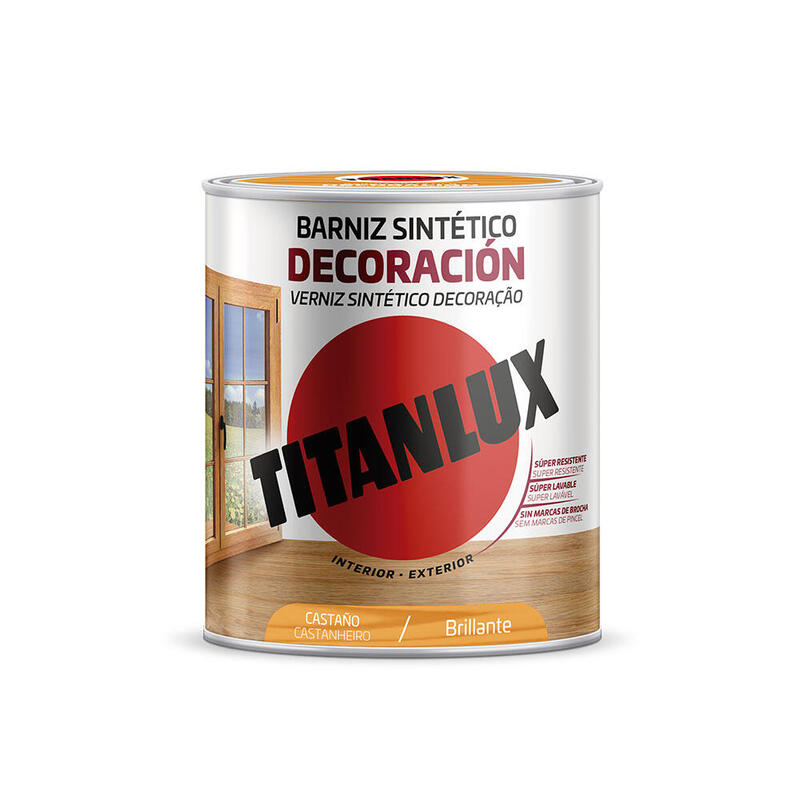 Barniz Sintético Decoración Brillante Castaño 0,250l M10100114 Titanlux