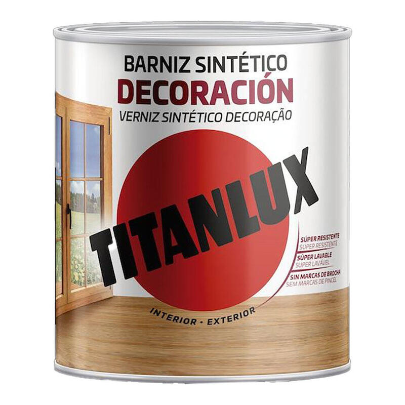 Barniz Sintético Decoración Satinado Nogal 750ml Titanlux M11100334