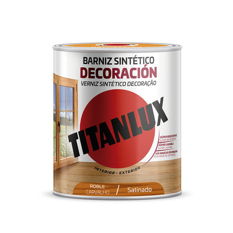 Barniz Sintético Decoración Satinado Roble 0,250l Titanlux M11100214