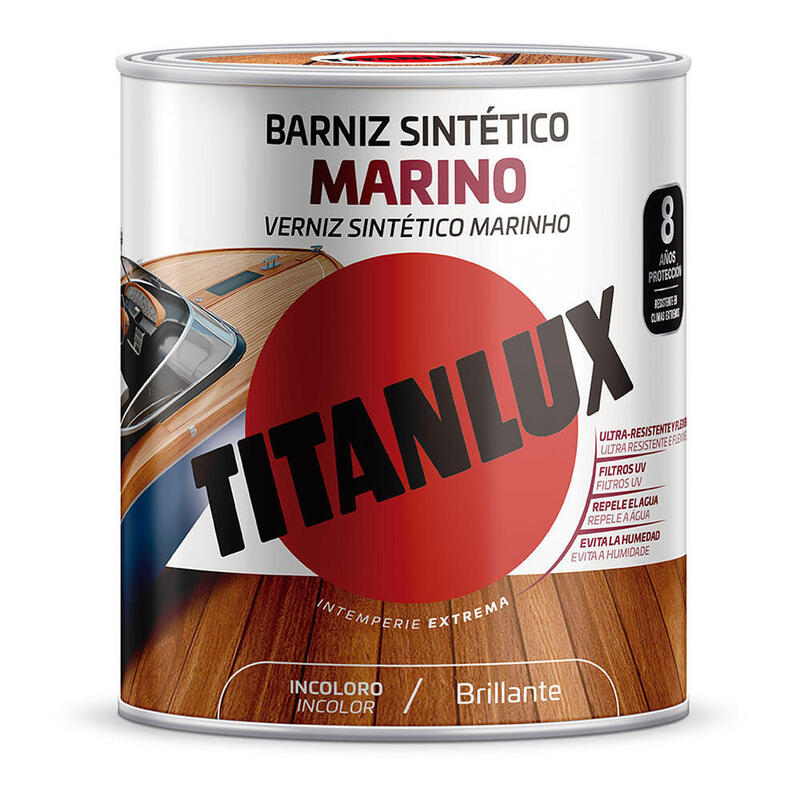 Barniz Sintético Marino Brillante Incoloro 0,250l Titanlux M13100014
