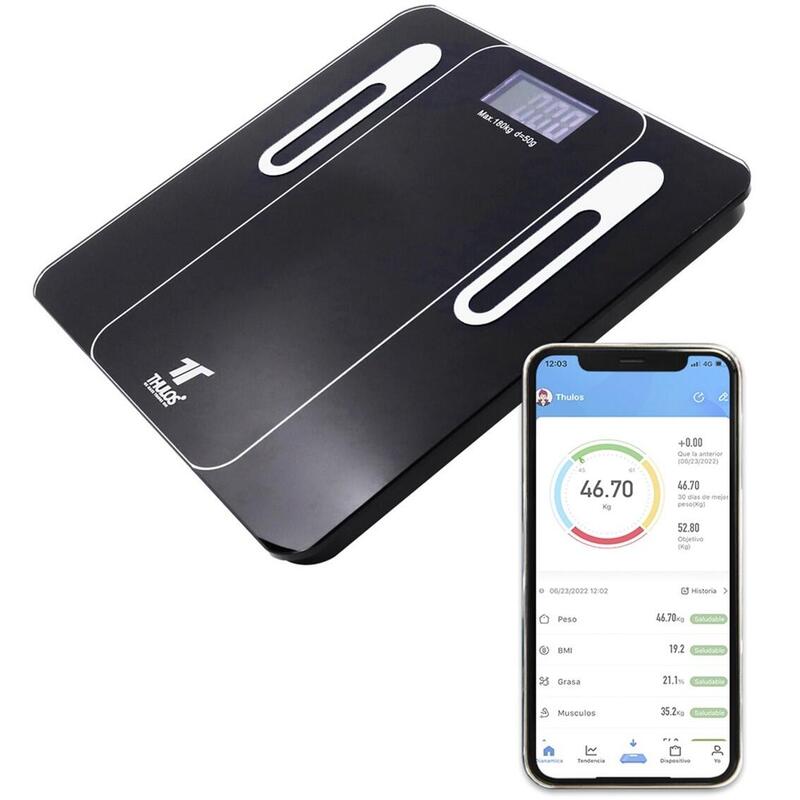 Bascula De Baño Thulos Th Bd121 Carga Maxima 180kg App Para Ios Y Android