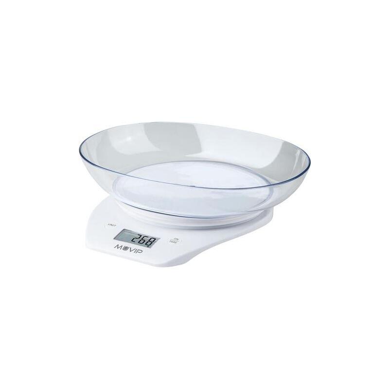 Báscula De Cocina Muvip Digital Con Bol - Bol Transparente De 1.5l - Sensor De Alta Precision - Peso Max. 5kg