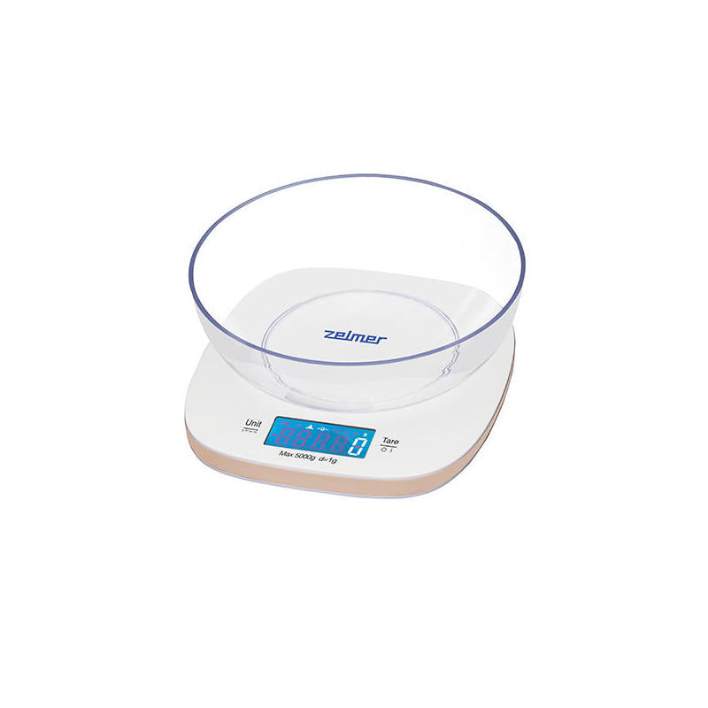Báscula De Cocina Zelmer Zks1451 Blanco Encimera Plaza Báscula Electrónica De Cocina