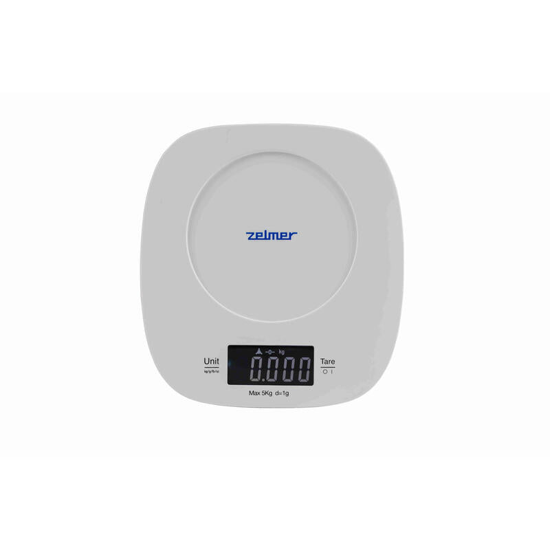 Báscula De Cocina Zelmer Zks1451 Blanco Encimera Plaza Báscula Electrónica De Cocina