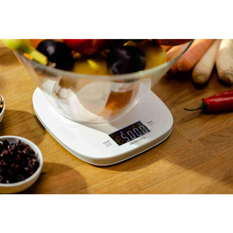 Báscula De Cocina Zelmer Zks1451 Blanco Encimera Plaza Báscula Electrónica De Cocina