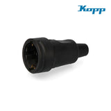 Base Aerea 2p+T Goma 16a 250v Negro. Kopp