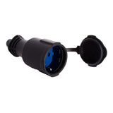 Base Aerea De Caucho Con Tapa 16a 250v T/Tl Ip44 4,8mm Negra Solera 5707c