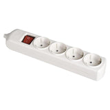 Base Bipolar 4 Tomas Con T/Tl 10/16 A 250 V, Sin Cable, Con Interruptor, Blanca