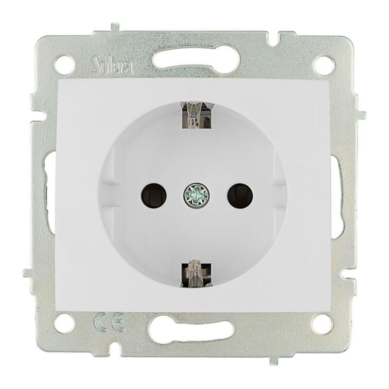 Base Bipolar Con T/Tl 16a 250v Con Obturador Serie Europa Solera Erp60