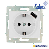 Base Bipolar Con T/Tl 16a 250v Con Usb Power S.Europa Solera Erp60usb