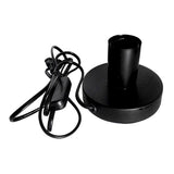 Base De Mesa E27, Con Cable E Interruptor, Negra, Ø120 X 85mm