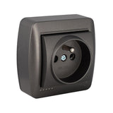 Base Fija 2p+T (Francés), 16a 250v~. De Superficie. Serie Mural