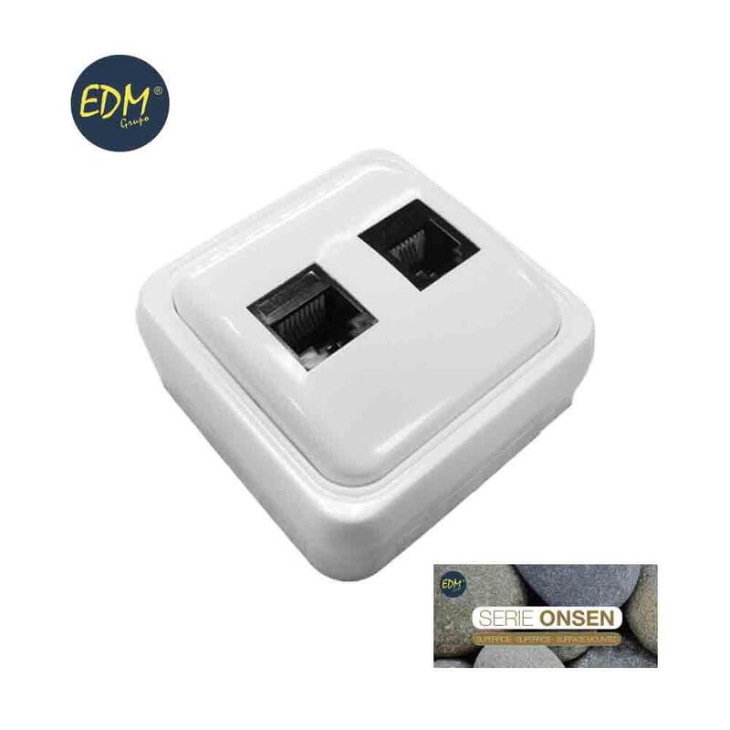 Base Telefono Y Adsl Superficie "Serie Onsen" (Bolsa Blister)