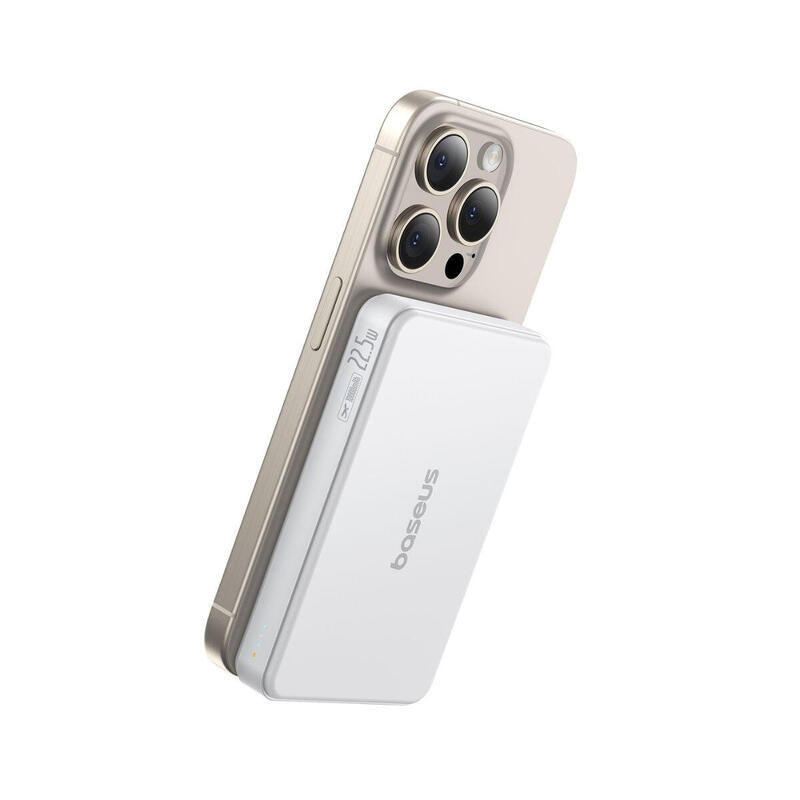 Baseus Airpow ? Qi2 Usb Usb-C 22.5w 10000mah Bialy