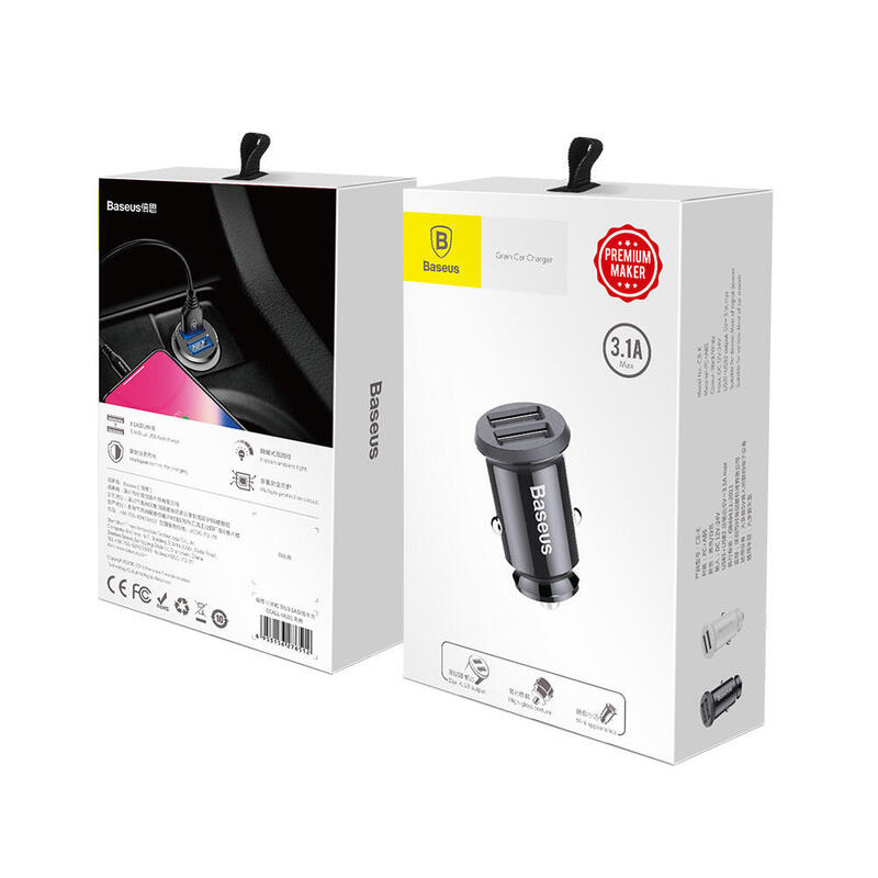 Baseus Cargador Mechero Para Coche Usb 3.1a