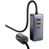Baseus Ccbtb0g Cargador De Dispositivo Móvil Universal Gris Encendedor De Cigarrillos Auto