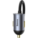 Baseus Ccbtb0g Cargador De Dispositivo Móvil Universal Gris Encendedor De Cigarrillos Auto