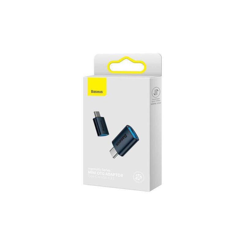 Baseus Converter Ingenuity Series Mini Otg Adaptor Usb-A 3.1 Female To Type-C Male Blue (Zjjq000003)