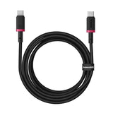 Baseus Dura Cable De Carga Rápida Tipo C A Tipo C 100 W 2 M Negro, Rojo