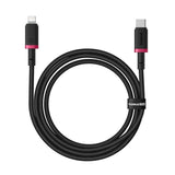 Baseus Dura Cable De Carga Rápida Tipo C Para Ip 20 W 1 M Negro, Rojo