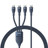 Baseus Flash Series Cable De Carga Rápida De Tipo C A C+C+C 480 Mbps Azul