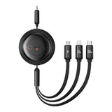 Baseus Free2draw Negro - Cable Usb-C 3 En 1 Usb-C/Lightning/Micro 1,1m