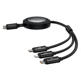 Baseus Free2draw Negro - Cable Usb-C 3 En 1 Usb-C/Lightning/Micro 1,1m
