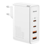 Baseus Gan2 Pro Rychlonabíjecí Adaptér 2x Type-C + 2x Usb-A 100w Bílá