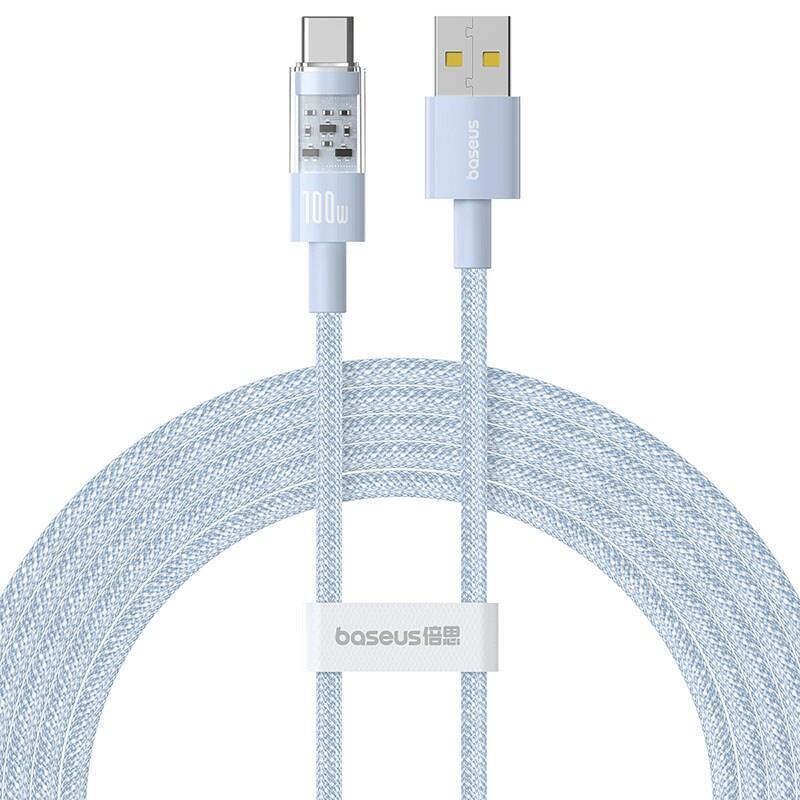 Baseus Gem Cable De Carga Rápida Usb A A Usb C 2 M 100 W Azul