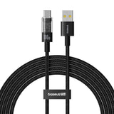Baseus Gem Cable De Carga Rápida Usb A A Usb C 2 M 100 W Negro
