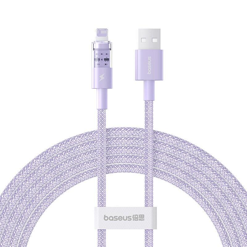 Baseus Gem Cable De Carga Rápida Usb A Ip 2,4a 2 M Morado