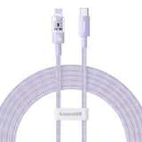 Baseus Gem Cable De Carga Rápida Usb-C A Ip 2 M 20 W Morado