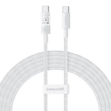 Baseus Gem Cable De Carga Rápida Usb C A Usb C 2 M 100 W Blanco