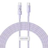 Baseus Gem Cable De Carga Rápida Usb C A Usb C 2 M 100 W Morado