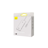 Baseus Hub Lite Series 4-In-1 Adapter (Type-C To 4xusb-A 3.0 5gb/S) Cable 2m, Black (Wkqx030501)