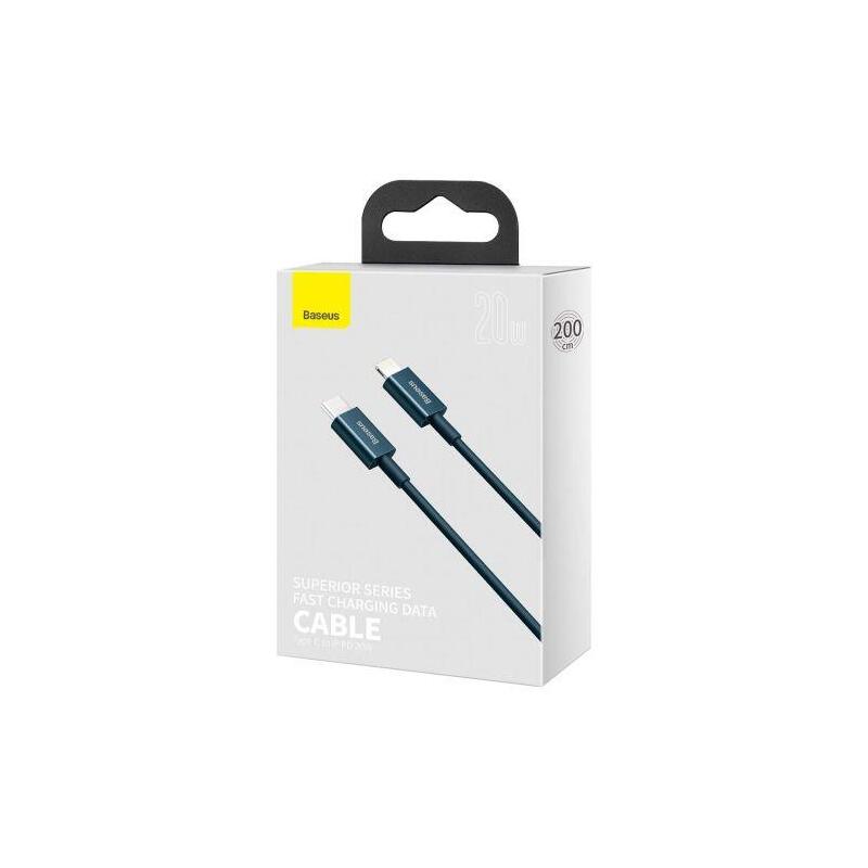 Baseus Type-C - Lightning Superior Series Fast Charging Data Cable Pd 20w 2m Blue (Catlys-C03)