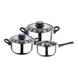 Bateria 5 Piezas De Acero Inoxidable Ind Toledo: Cazo Ø16 Cm / Cacerola Con Tapa Ø18 Cm / Cacerola Con Tapa Ø20 Cm