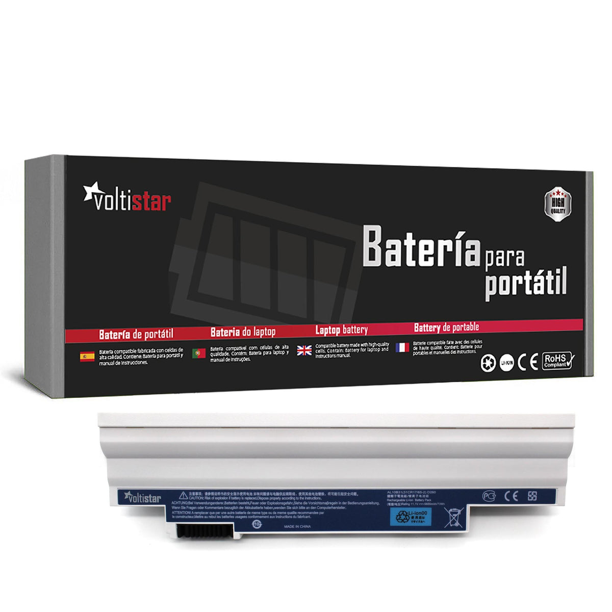 Batería Para Portátil Acer Aspire One D255 D260 D255E D260E Aod255 Aod260 522 Alta Capacidad